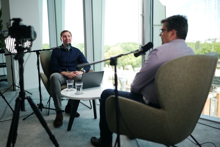 Behind the scenes of LRB's B2B video podcast production for EDF Energy Talking Power