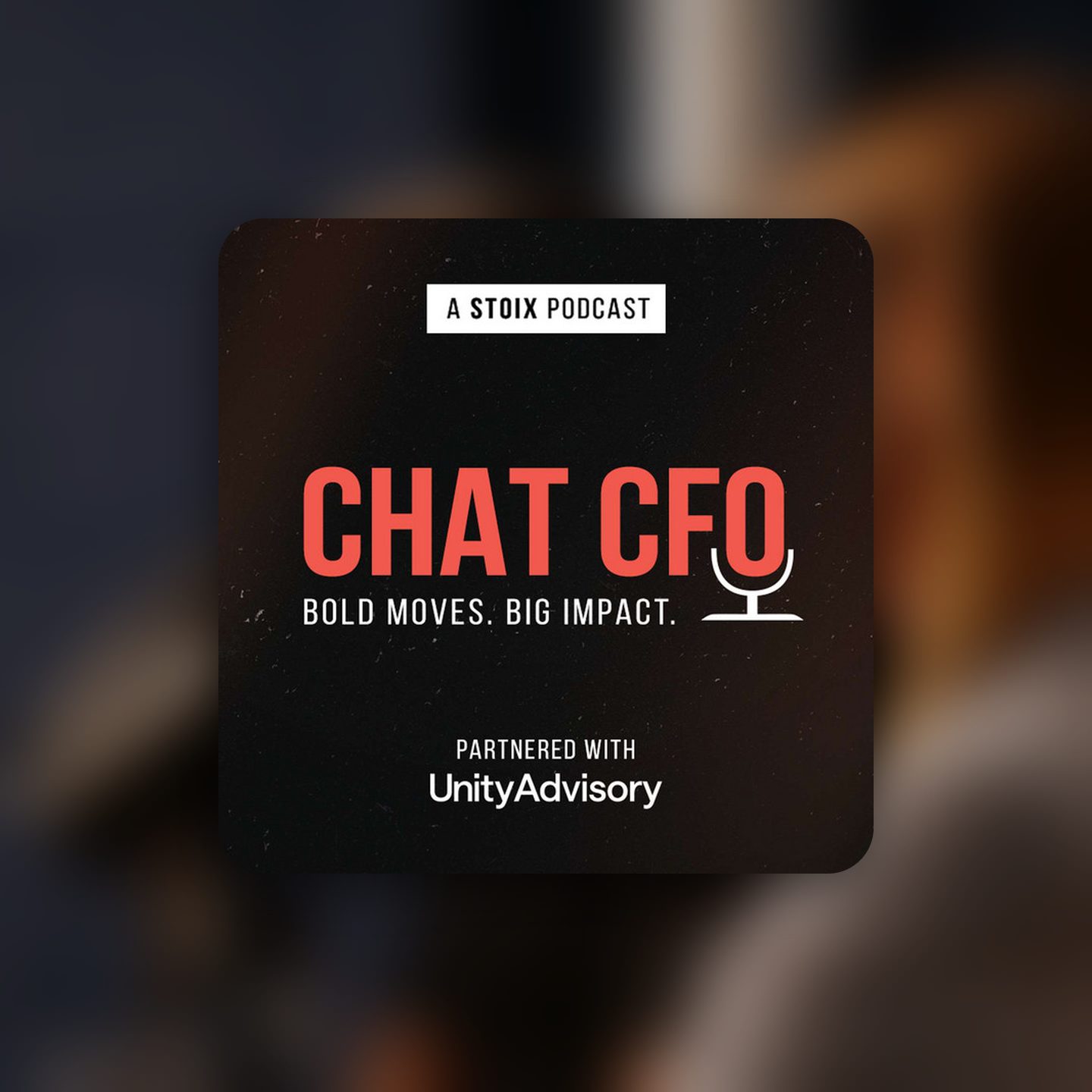 STOIX Chat CFO podcast artwork, a B2B video podcast produced by LRB